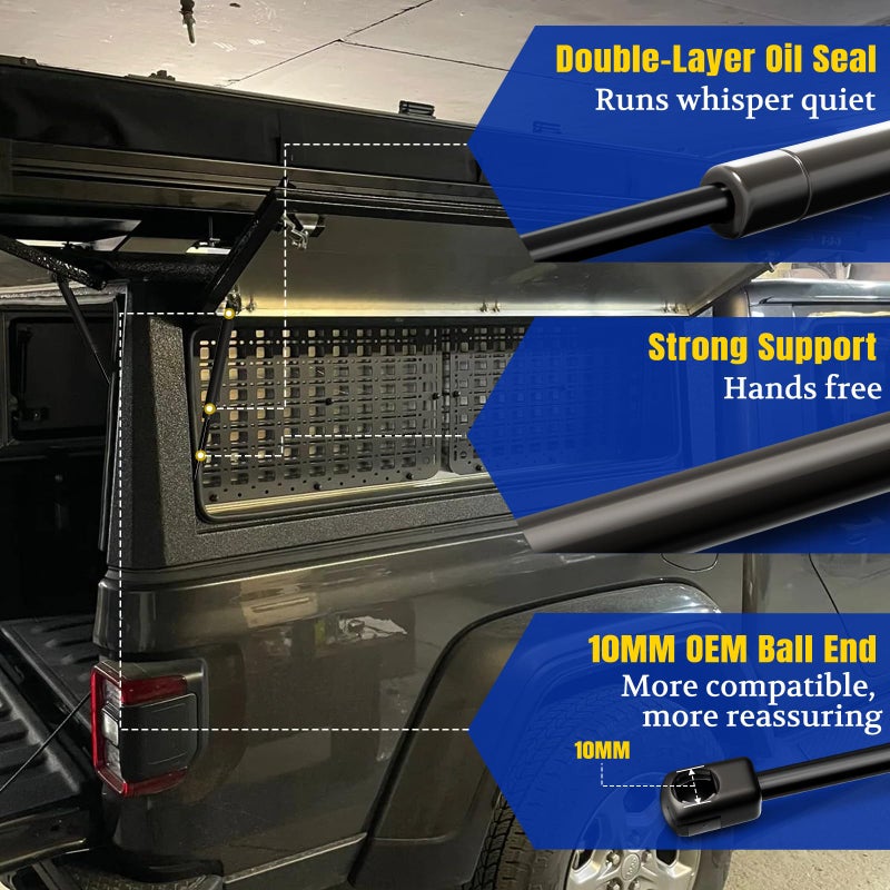 ARANA C16-04154 15 inch 24Lb Gas Struts Lift Support, sl33-20-1 15" Gas Shock Springs for Leer are Topper Snugtop Camper Shell Truck Cap Centry Topper Tool Box Lid Replacement Parts, 2 Pcs - Image 4
